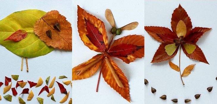 Applique da foglie d'autunno per scuola materna e 1-2 lezioni di scuola, lezioni master con foto e video