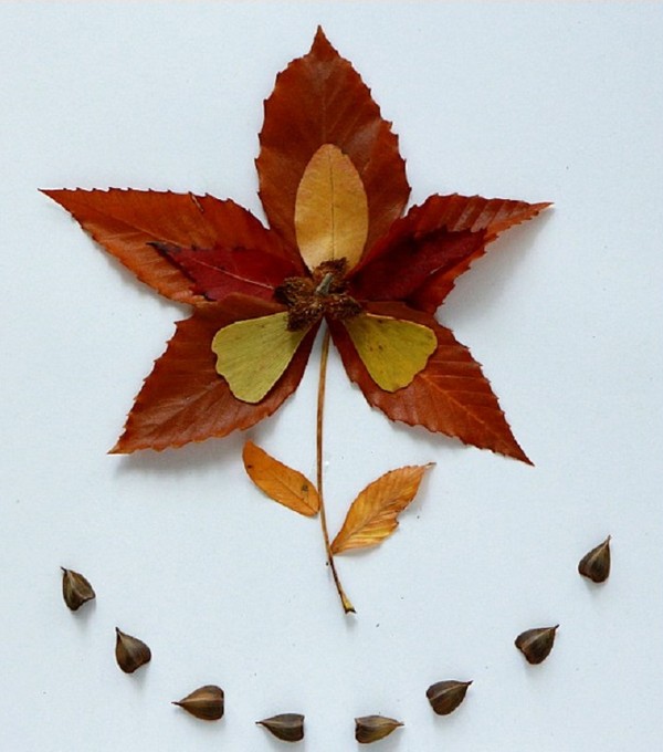 Applique da foglie d'autunno per scuola materna e 1-2 lezioni di scuola, lezioni master con foto e video