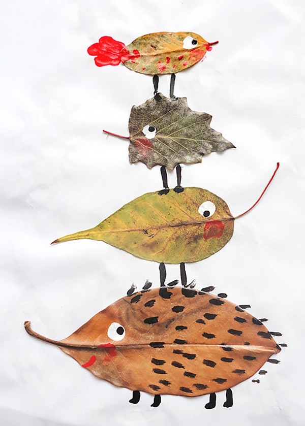 Applique da foglie d'autunno per scuola materna e 1-2 lezioni di scuola, lezioni master con foto e video