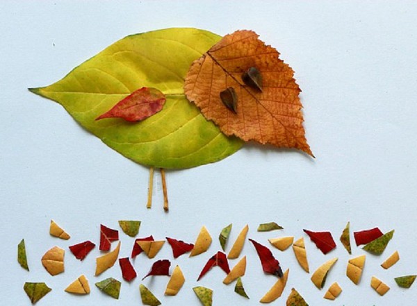 Applique da foglie d'autunno per scuola materna e 1-2 lezioni di scuola, lezioni master con foto e video