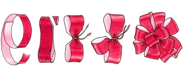 Come fare un fiocco di nastro di raso con le tue mani
