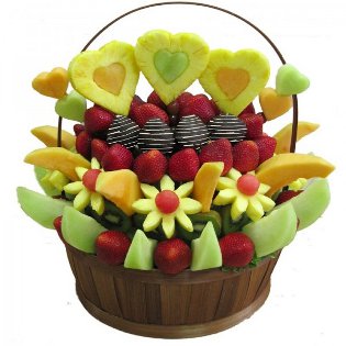 Bouquet di frutta con le proprie mani