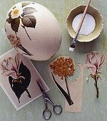 Decoupage di uova di Pasqua