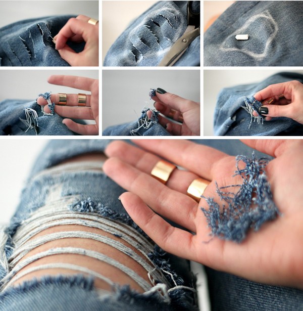 Come fare i jeans con graffi o jeans strappati da soli