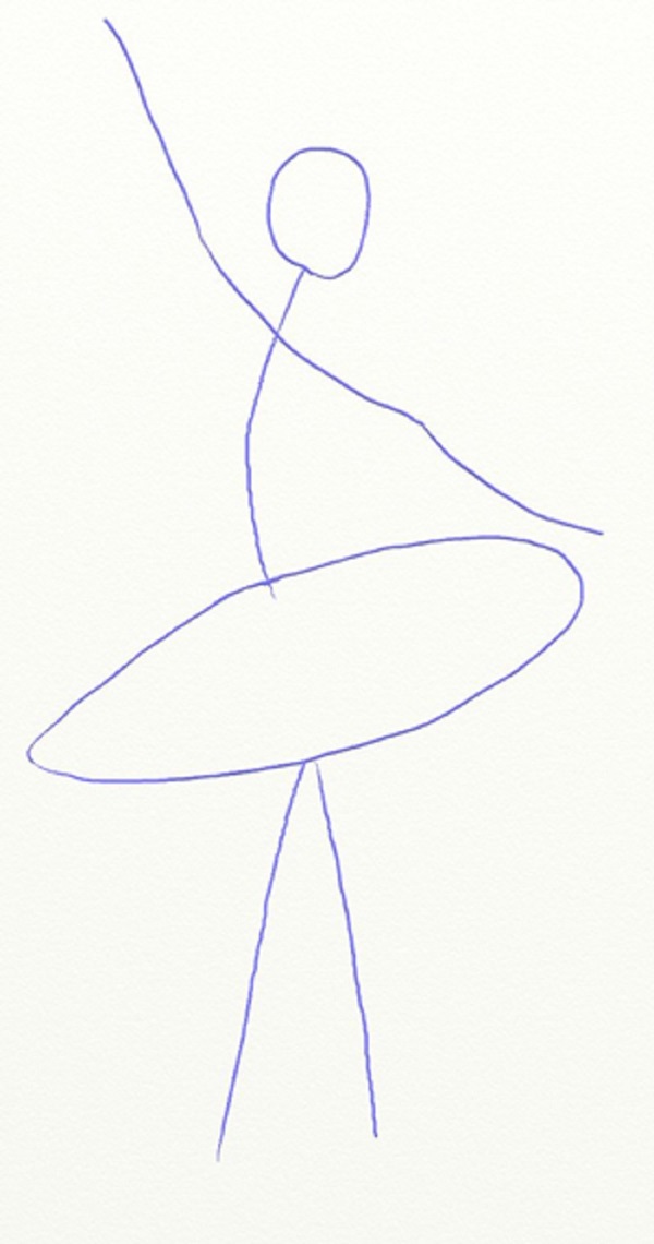 Come disegnare una ballerina facilmente e semplicemente