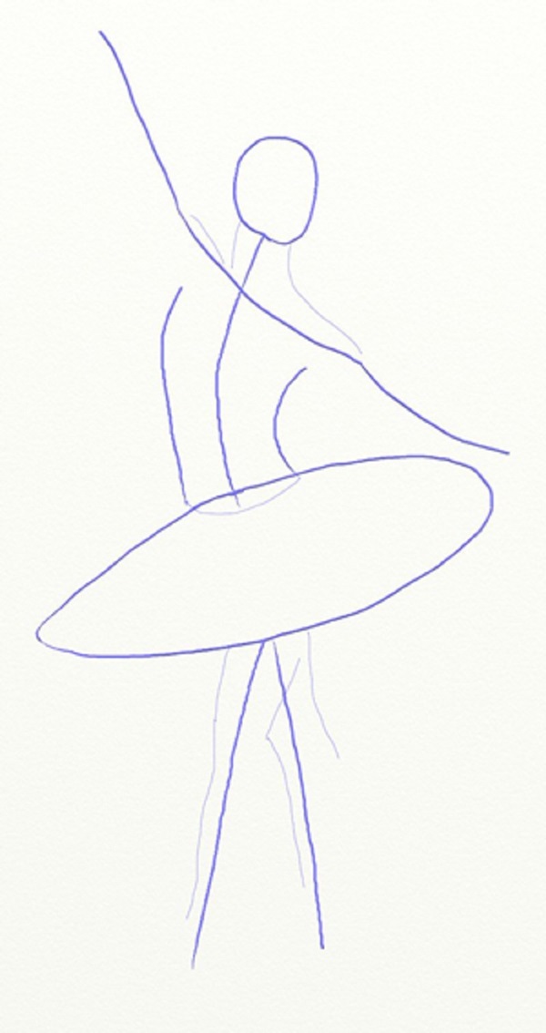Come disegnare una ballerina facilmente e semplicemente