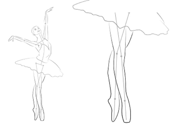 Come disegnare una ballerina facilmente e semplicemente