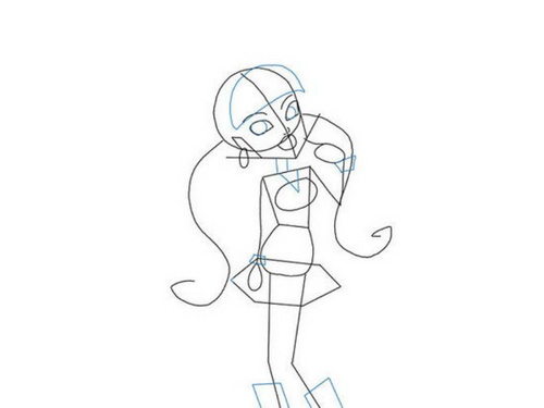 Come disegnare Claudine Woolf dal "Monster High"?