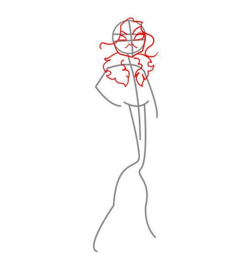 Come disegnare Claudine Woolf dal "Monster High"?