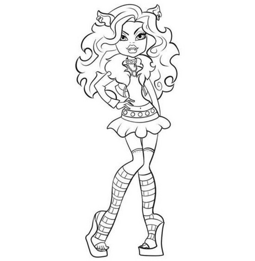 Come disegnare Claudine Woolf dal "Monster High"?