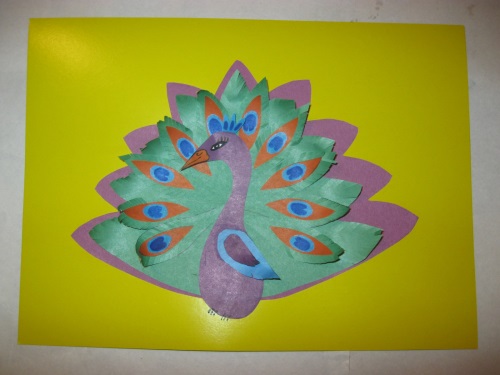 Come realizzare un'applicazione per uccelli da carta colorata, master class. Applicazione di uccelli per bambini, foto passo-passo