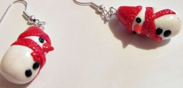 orecchini pupazzi di neve