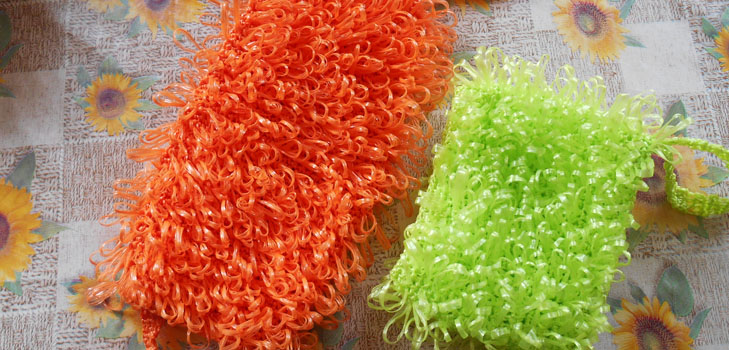 Come legare un crochet loofah?