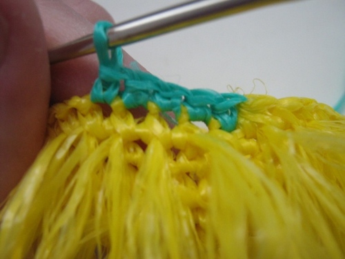 Come legare un crochet loofah?
