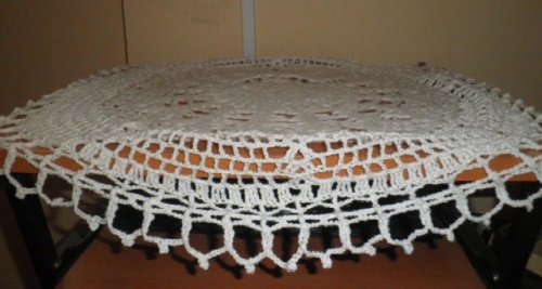 Tovaglia d'oca lavorata a maglia