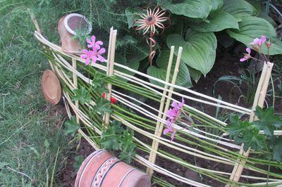 Letto di fiori dal vigneto con le tue mani