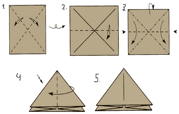 origami di pupazzo di neve per principianti