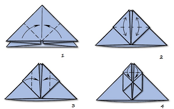 origami di pupazzo di neve per principianti