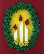 Artigianato di Capodanno realizzato in carta. quilling