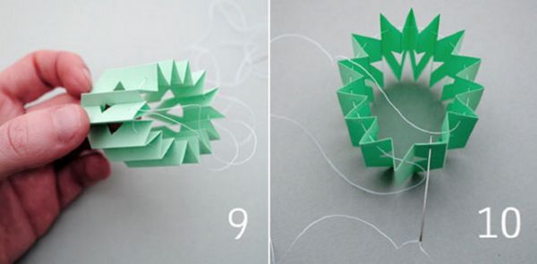Bellissimi fiocchi di neve per il nuovo anno del 2017 con le loro mani di carta - diagrammi e foto a tappe. Master classes per bambini su grandi fiocchi di neve con tecnica origami