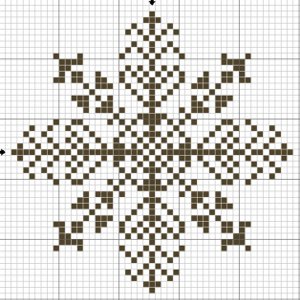 Ricamo di Capodanno: fiocchi di neve