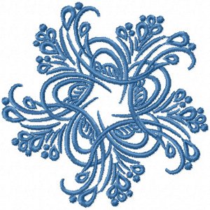 Ricamo di Capodanno: fiocchi di neve
