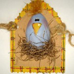 Carte di Pasqua: pollo nel nido