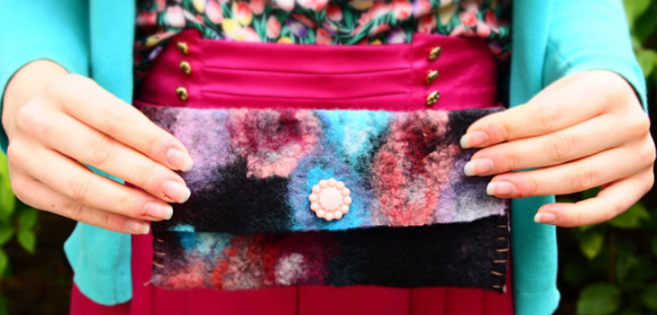 Un regalo per il nuovo anno con le proprie mani: feltro una borsa, una classe master con una foto