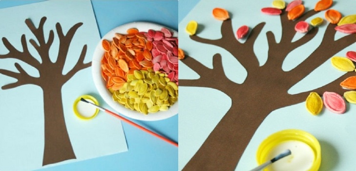 Artigianato "Regali d'autunno" con le proprie mani da materiali naturali per la scuola materna e la scuola