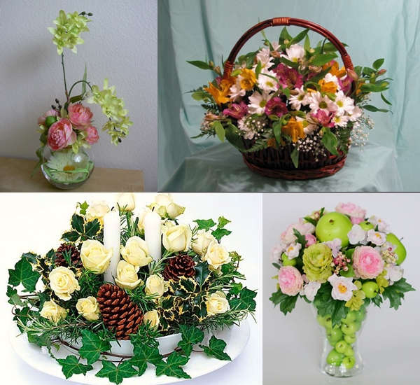 Composizione floreale di fiori da solo