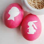 Artigianato per Pasqua: uovo di Pasqua con silhouette