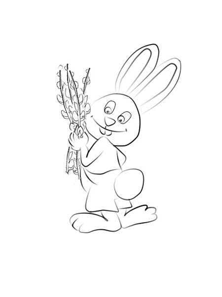 Colorare coniglietto di Pasqua