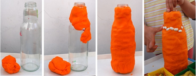 Vaso da plastilina e grani con le proprie mani: foto-istruzione