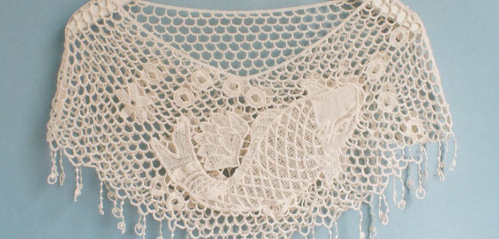 Camicetta estiva openwork "Romance of summer" con ferri da calza