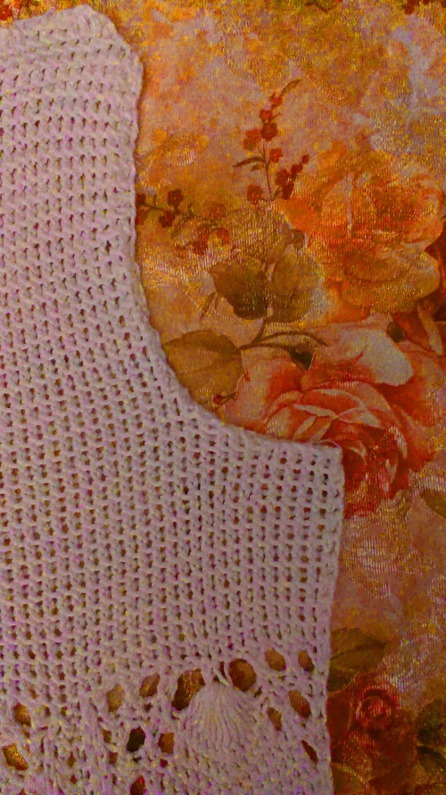 Camicetta estiva openwork "Romance of summer" con ferri da calza