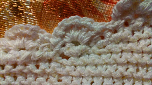Camicetta estiva openwork "Romance of summer" con ferri da calza