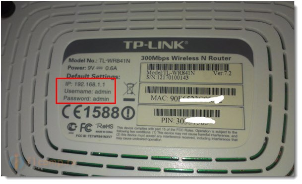 la parte posteriore del modem