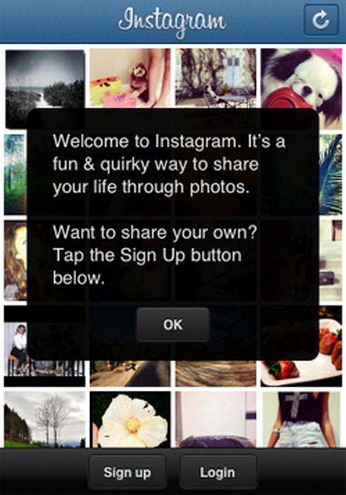 Istruzioni per la registrazione in Instagram
