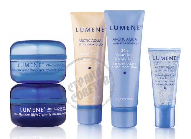 Crema viso Lumene Arctic Aqua, gel di contorno occhi