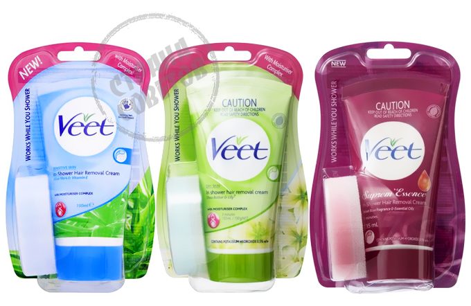 Crema Veet per depilazione nella doccia