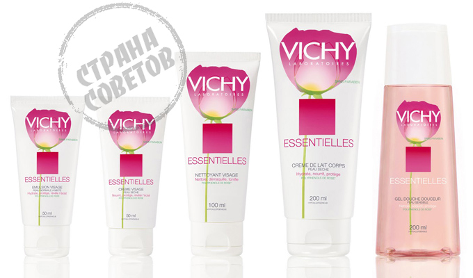 Vichy Essentielles liquido, crema viso, mousse viso, lozione per il corpo, gel doccia