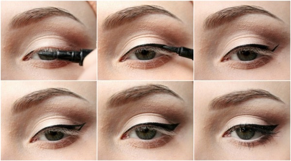 Come disegnare le frecce davanti all'eyeliner
