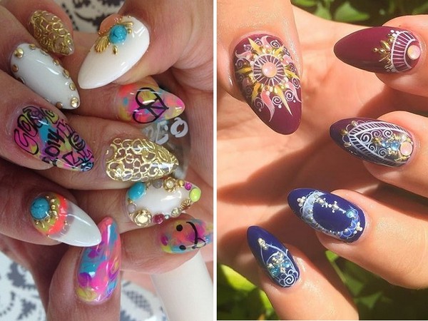 L'amore estivo: manicure hippie - l'attuale tendenza-2016