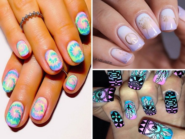 L'amore estivo: manicure hippie - l'attuale tendenza-2016