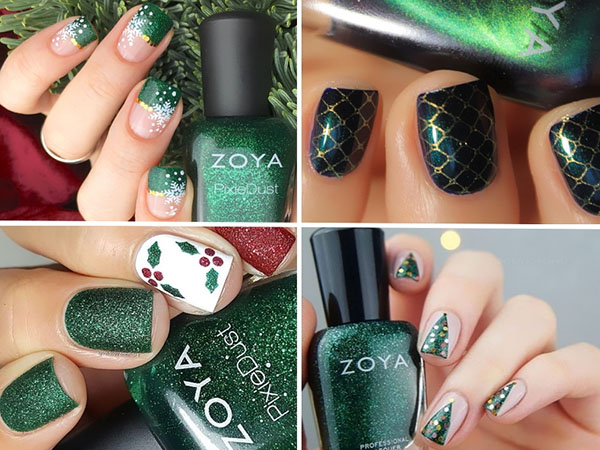 La migliore arte del chiodo di Capodanno con vernici Zoya Enchanted