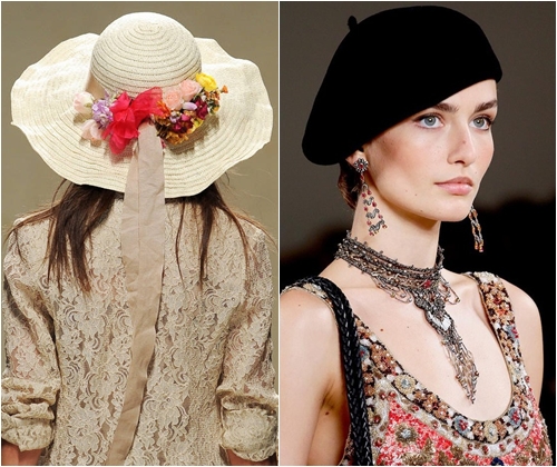 Copricapo di moda primavera-estate 2013, trend di moda, foto
