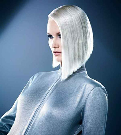 Tagli di capelli asimmetrici per capelli di media lunghezza
