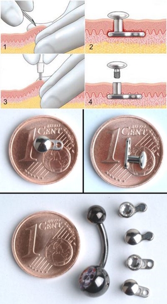 Piercing microdermico: come sono fatti i microdermoabbra (foto)