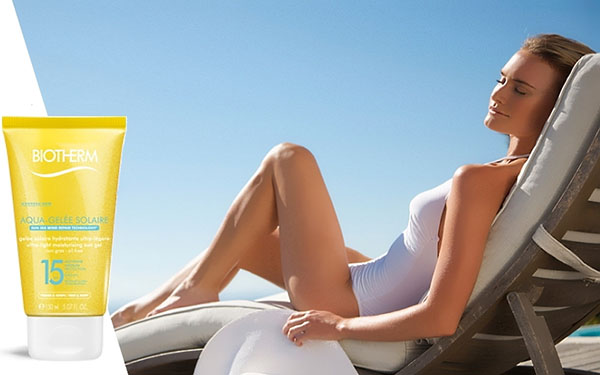 Linea spiaggia Biotherm Aqua-Gelée Solaire per pelle vellutata