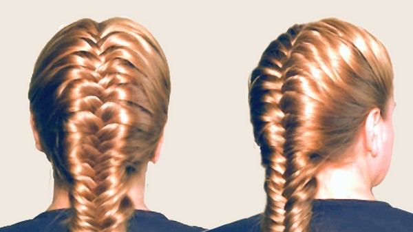 Treccia a treccia su capelli medi con una foto